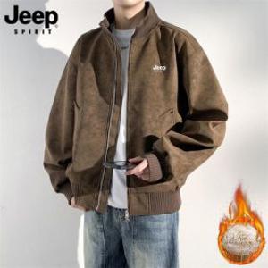 JEEP SPIRIT 아메리칸 빈티지 빅사이즈 150kg 남성 코트 빅사이즈 가을 겨울 케주얼 자켓 지프 점퍼