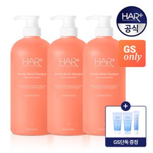 헤어플러스 단백질 본드 샴푸 모던피치 1000ml 3개 (+샴푸50ml+트리트먼트50ml 앰플15ml)