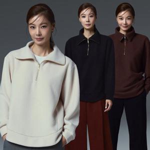 메시제이 포근 집업 니트 기모 블라우스 3종 겨울 가을 빅사이즈 여성 엄마등원룩 루즈핏 고급 예쁜 긴팔