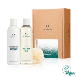 [정가 59,100원] 더바디샵 화이트 머스크 250ML 2종 선물세트 (샤워젤+바디로션) (쇼핑백 증정)