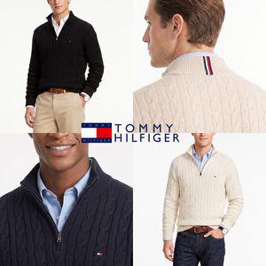 TOMMY  타미힐피거 케이블 하프집업 니트 반집업 쿼터집업 3colors