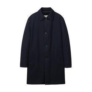마에스트로 [ALBERO] 네이비 단색 구스다운 트렌치코트 MATR4D081N2