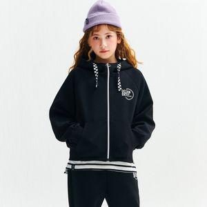 오션스카이 [2color](본사직영)주니어 초등 고학년 가벼운 간절기 여아 스트링 포인트 후드집업