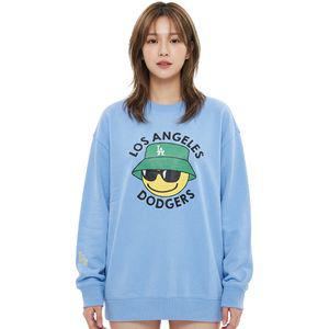 MLB 공용 스마일 오버핏 맨투맨 3AMTN0424-07BLL
