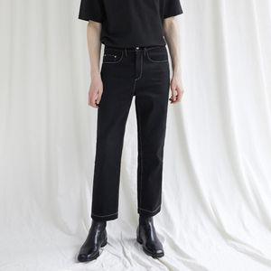 가먼트레이블 남성 Garment Worker Ordinary Jeans / Tapered (Black) (GPAMDPT601-W)
