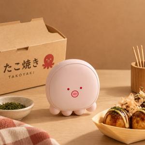 알로코리아 주식회사 알로코리아 타코야키 문어 손난로 보조배터리 WM506 충전식 휴대용 전기 전자 핫팩 주머니 난로