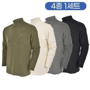 [4장1세트/얼리버드] 남성 두툼한 겨울기모 스판하프넥 티셔츠