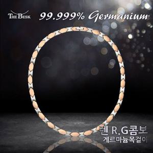 [탈마이야기] GEN-014 티타늄 소재 핑크골드 게르마늄 목걸이(32g)
