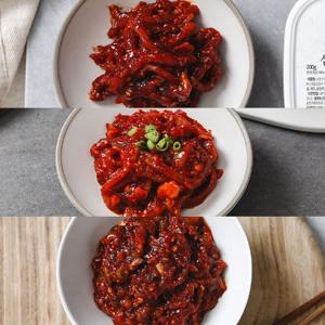[오마니젓갈]속초명물 저염 젓갈 500g x 3개 택1(무말랭이무침/오징어/비빔)