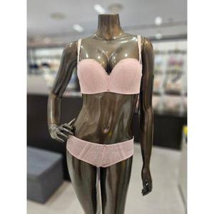 갤러리아_핑크 반컵 와이어 브라,팬티세트(70A~85D)WBWBR5N49T,WBWPT5N49T