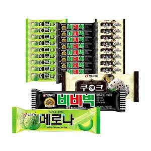 갤러리아_빙그레 메로나 10개 + 비비빅 10개 + 쿠앤크 10개 바 아이스크림
