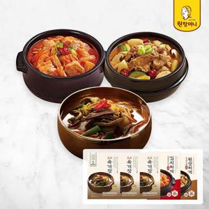 [원할머니] 명품육개장 600g x 3팩 + 김치찌개 500g x 1팩 + 된장찌개 500g x 1팩