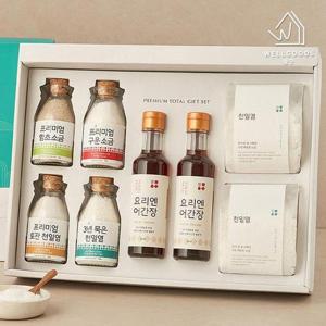 [웰굿]프리미엄 소금 종합 선물세트 1호(소금5종,어간장2)