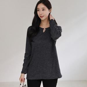 [드리다]드리다 봄 가을 빅사이즈 스판 초커 장식 티셔츠 40-50대 미시 중년여성옷 엄마옷 하객 출근 모임
