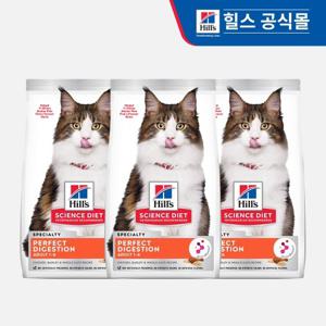 힐스 고양이사료 어덜트 퍼펙트 다이제스천 1.6kg x 3개_606864