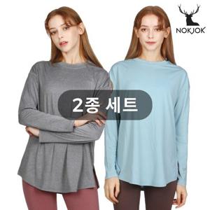 녹족 요가복 필라테스복 엘라 반팔티셔츠 2SET