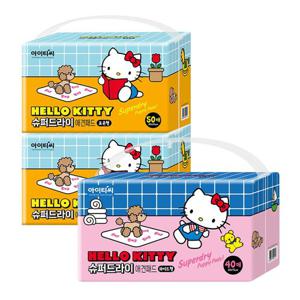 헬로키티 애견패드 표준 50매X2팩 +와이드 40매X1팩