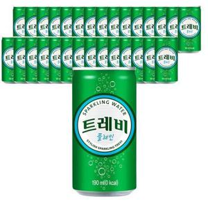 롯데 트레비 플레인 190ml X 30캔 음료 탄산수 에이드