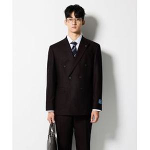 ITALY GUABELLO 울 100% 플란넬 더블 브레스티드 수트_와인 (클래식핏)_SSJVD93SET
