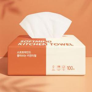 [40%쿠폰] 소프트마인드 뽑아쓰는 키친타월 100매 9개입