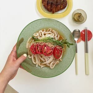 체키 파스타볼 23cm 7color 샐러드볼 유리볼 글라스 접시