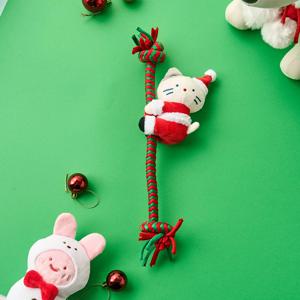 크리스마스 밀크캣 산타 터그놀이 펫 장난감