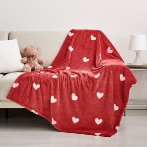 보들보들 하트 블랑켓 100x150 딥핑크