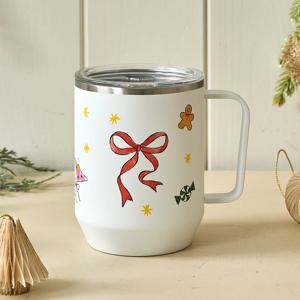 메리리본 크리스마스 보온보냉컵 400ml 리본