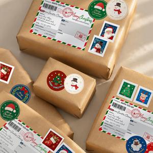 크리스마스 산타 우편 포장 스티커 세트 선물 연말 답례품 성탄절 소품