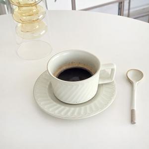 엔틱 도자기 커피잔 스푼 세트