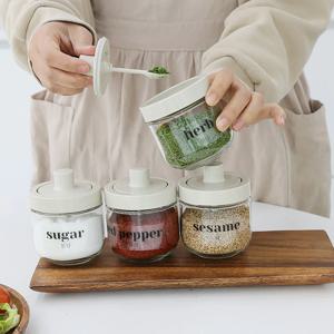 클레로 조미료통 설탕 소금 유리 밀폐 양념통 3type / 스푼형