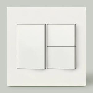 나노 플레인 스위치 중 3구 / 화이트 전기 전등 거실 스위치커버 2개용 커버