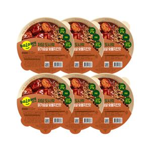 밸런스밀 저당도시락 닭가슴살 숯불치킨맛 277g x6개