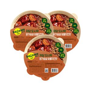 밸런스밀 저당도시락 닭가슴살 숯불치킨맛 277g x3개