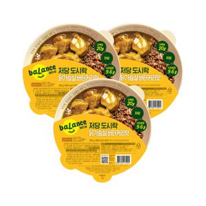 밸런스밀 저당도시락 닭가슴살 버터커리맛 290g x3개