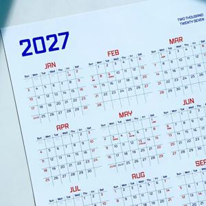 2027년 벽걸이 인테리어 연력 1년 포스터 캘린더 벽 한장 연간 감성 달력