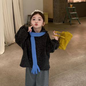 차콜 보아 후드 집업 여아후드집업 트레이닝복 가디건 겉옷 겨울 기모 아동 R24937