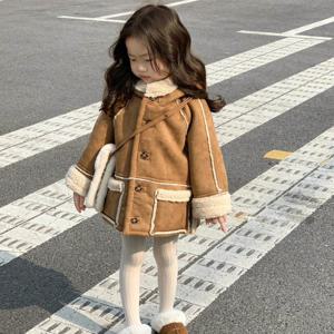 양면 스웨이드 양털 후드 자켓 여아자켓 점퍼 겉옷 겨울 아이보리 기모 아동 R24779