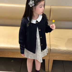 블루 깅엄 코튼 원피스 여아원피스 드레스 니트원피스 겨울원피스 가을 아동 R24562