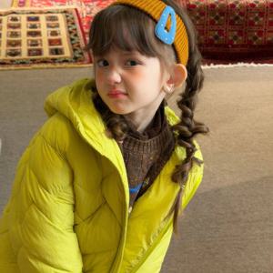 하트 퀼팅 후드 패딩 점퍼 여아자켓 야구점퍼 아동점퍼 겉옷 겨울 그린 핑크 R24547