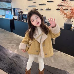 머스터드 무스탕 자켓 여아자켓 무스탕자켓 점퍼 겉옷 겨울 기모 아동 초등학생 R23663