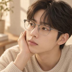 블루라이트 차단 안경 얼굴형에 맞는 가벼운 하금테 3컬러 안경테