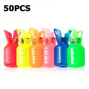 50개 랜덤 색상 문어 지그 훅 보호 클립, 플라스틱 루어 꼬리 우산 훅 안전 커버, 바닷물 칼라마리 낚시 장비용 EGI 지그 보호 홀더