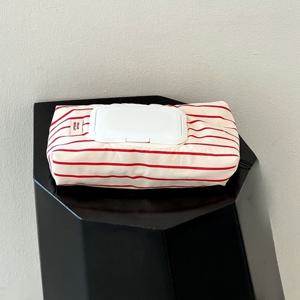 새로운 프린트 패브릭 물티슈 보관 가방, 거실 및 주방용 대용량 티슈 봉투