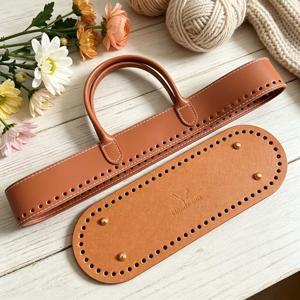 AVAVHHOHO 대형 PU 가죽 공예용 롤, 수제 직조 가방 및 지갑에 적합 - 5mm 구멍이 있는 DIY PU 가죽 시트, 가방 바닥 베이스 및 여성용 DIY 지갑 제작용 핸드백 손잡이, 라피아/PVC 실 뜨개질, 원단 접합 용품, DIY 지갑 제작