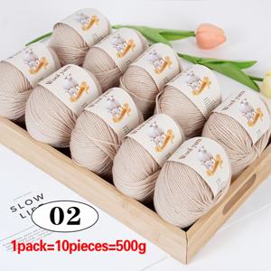 10개 묶음 팩, 95% 울, 5% 아크릴, 얀 울 실, 풍부한 색상, 부드럽고 편안함, 3.5mm 바늘 뜨개질에 적합, 212 울 실, 스웨터 및 숄 뜨개질, 코바늘 조끼 및 담요, 핸드메이드 울 묶음