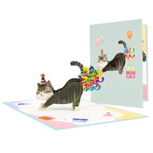 [파티 초대장] 3D 고양이 소변 낸 깜찍한 생일 카드, 고양이 엄마 또는 아빠 생일 팝업 카드 (친구, 엄마, 아빠, 남편, 아내, 그리고 학교, 할로윈, 크리스마스, 추수감사절을 위한 모든 고양이 애호가를 위한 선물)