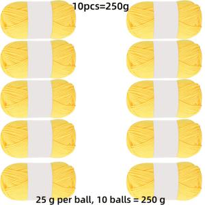 부드러운 4중사 밀크 원사 10개 - 쿠션, 조끼, 인형, 공예품, 스카프, 모자 뜨개질 및 코바늘 공예용 | 다양한 색상, 뜨개질 액세서리 및 용품, DIY 뜨개질 및 코바늘 재료, 초보자용