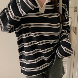 패션 여성 의류 여성용 긴팔 신상 트렌디 다용도 폴로, 프린트 산뜻하고 에너쥬틱한 디자인, 중고등학교, 대학, 프레피 스타일에 적합, 플리츠 스커트 매칭, 봄 시즌 나이감 감소, 캠퍼스룩