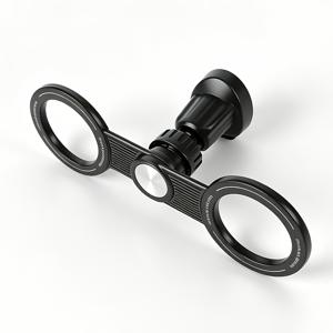 EKOA 접이식 듀얼 마그네틱 차량용 휴대폰 거치대, 360° 회전 이중 헤드 차량용 휴대폰 홀더, 조절 가능한 마그네틱 휴대폰 스탠드, 컴팩트한 대시보드 및 에어벤트 거치대, 내비게이션용, 핸즈프리 스마트폰 홀더, 아이폰 듀오용, 아이폰 프로 맥스용